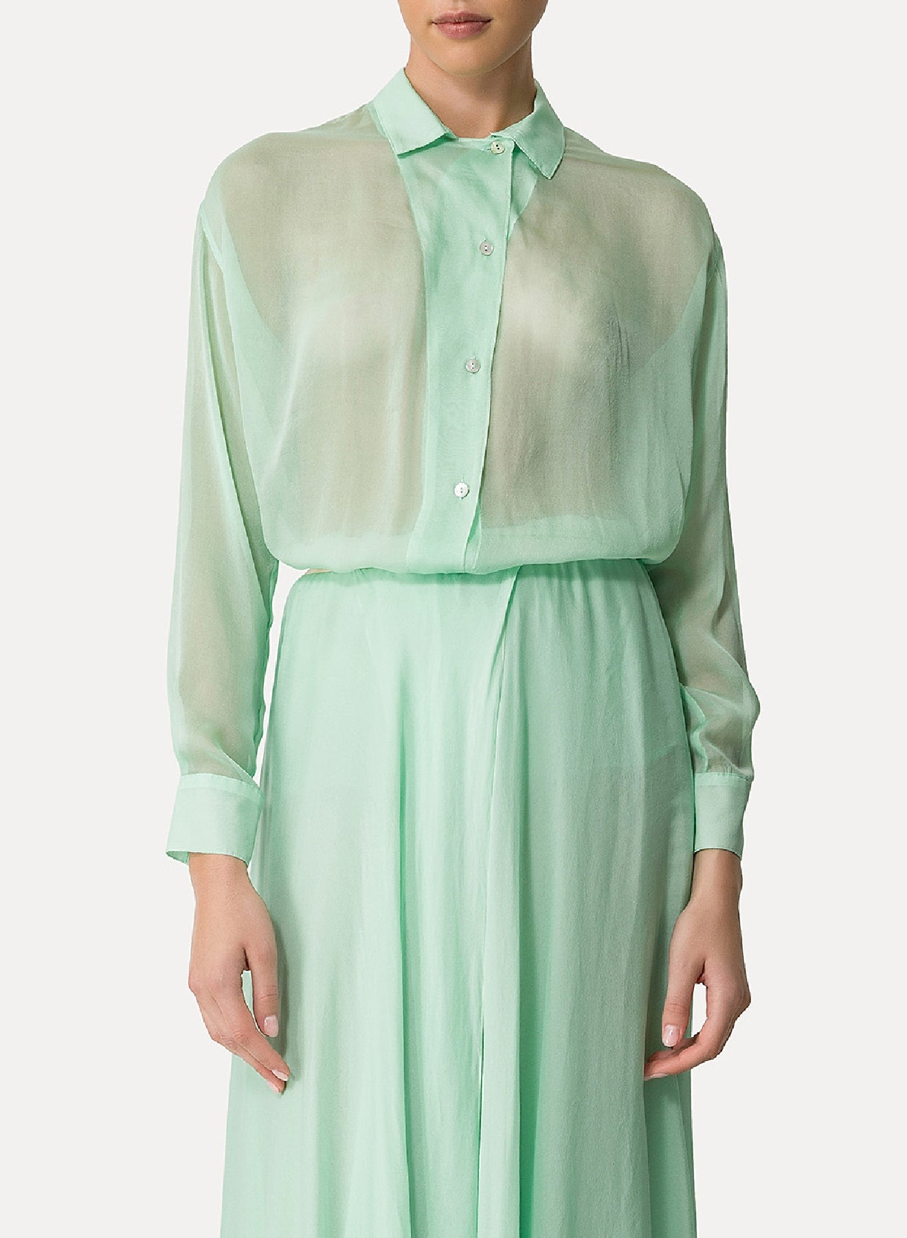 Chemise à col classique - Mint