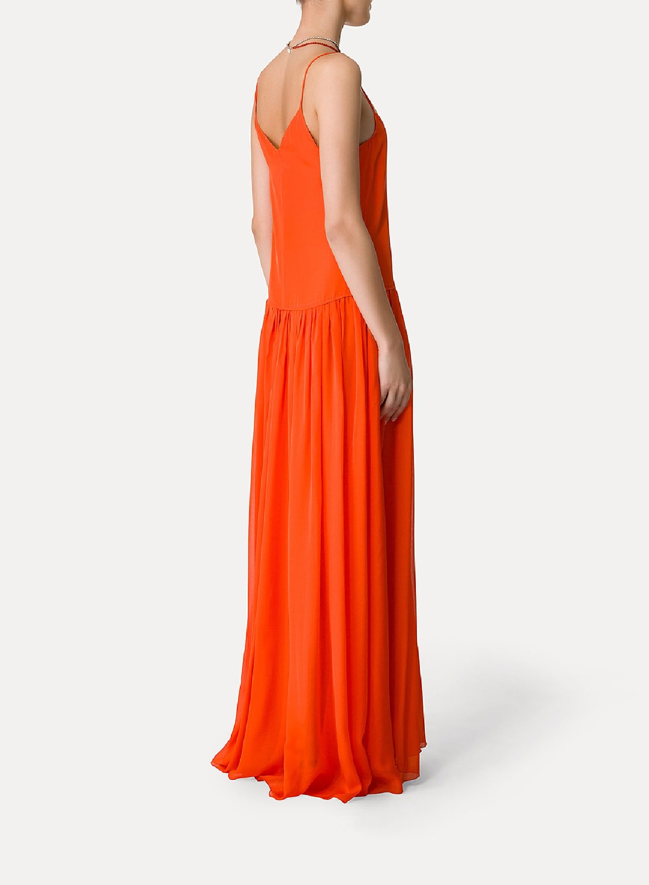 Robe à fines bretelles en soie - Papavero
