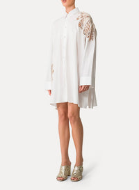 Robe chemise à motifs ajourés - Giglio