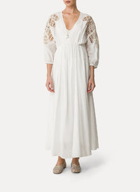Dress with silk inlay - Giglio