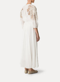 Dress with silk inlay - Giglio