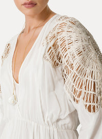 Dress with silk inlay - Giglio
