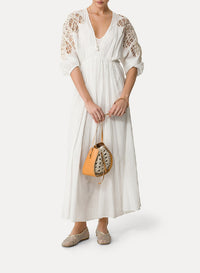 Dress with silk inlay - Giglio