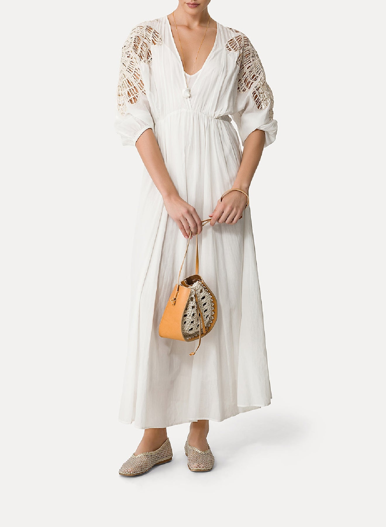 Dress with silk inlay - Giglio