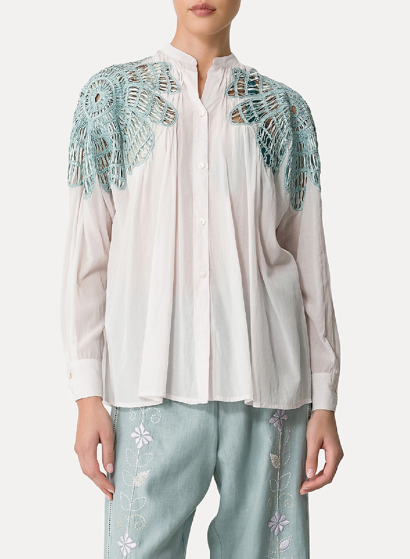 Chemise bohème avec incrustation - Rugiada
