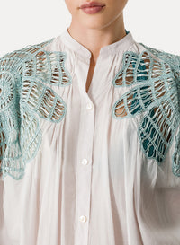 Chemise bohème avec incrustation - Rugiada