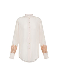 Chemise broderies de fleurs botaniques - Pesco