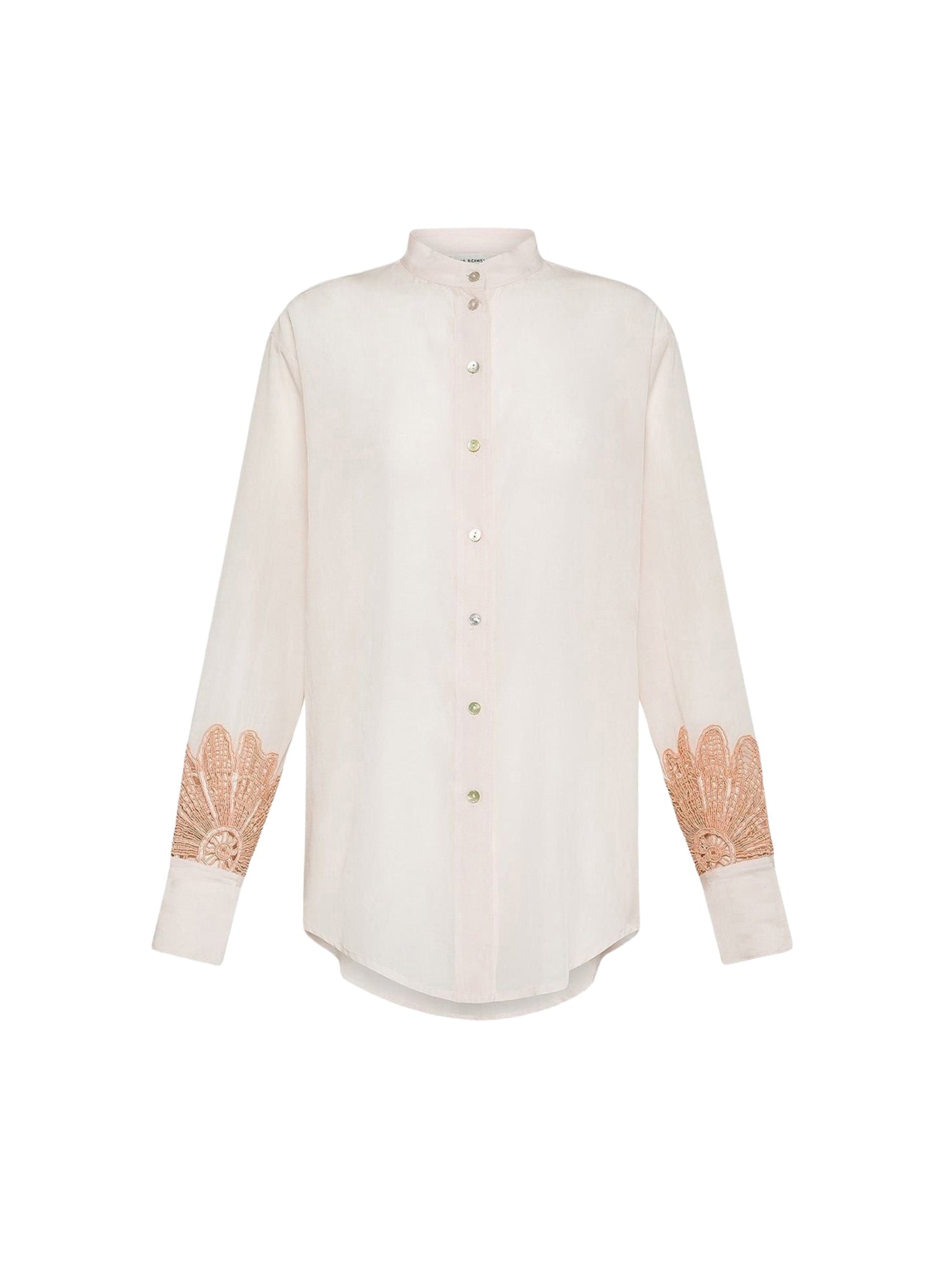 Chemise broderies de fleurs botaniques - Pesco