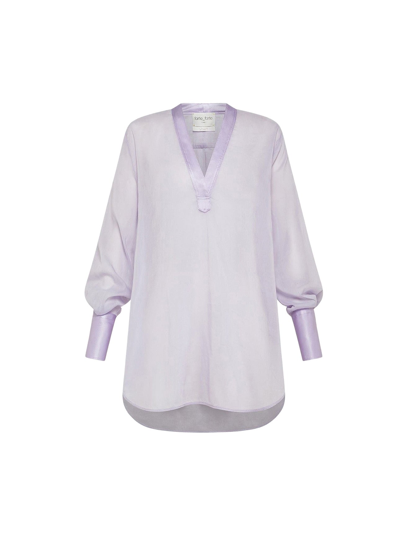 Chemise avec détails en soie mélangée - Lilac