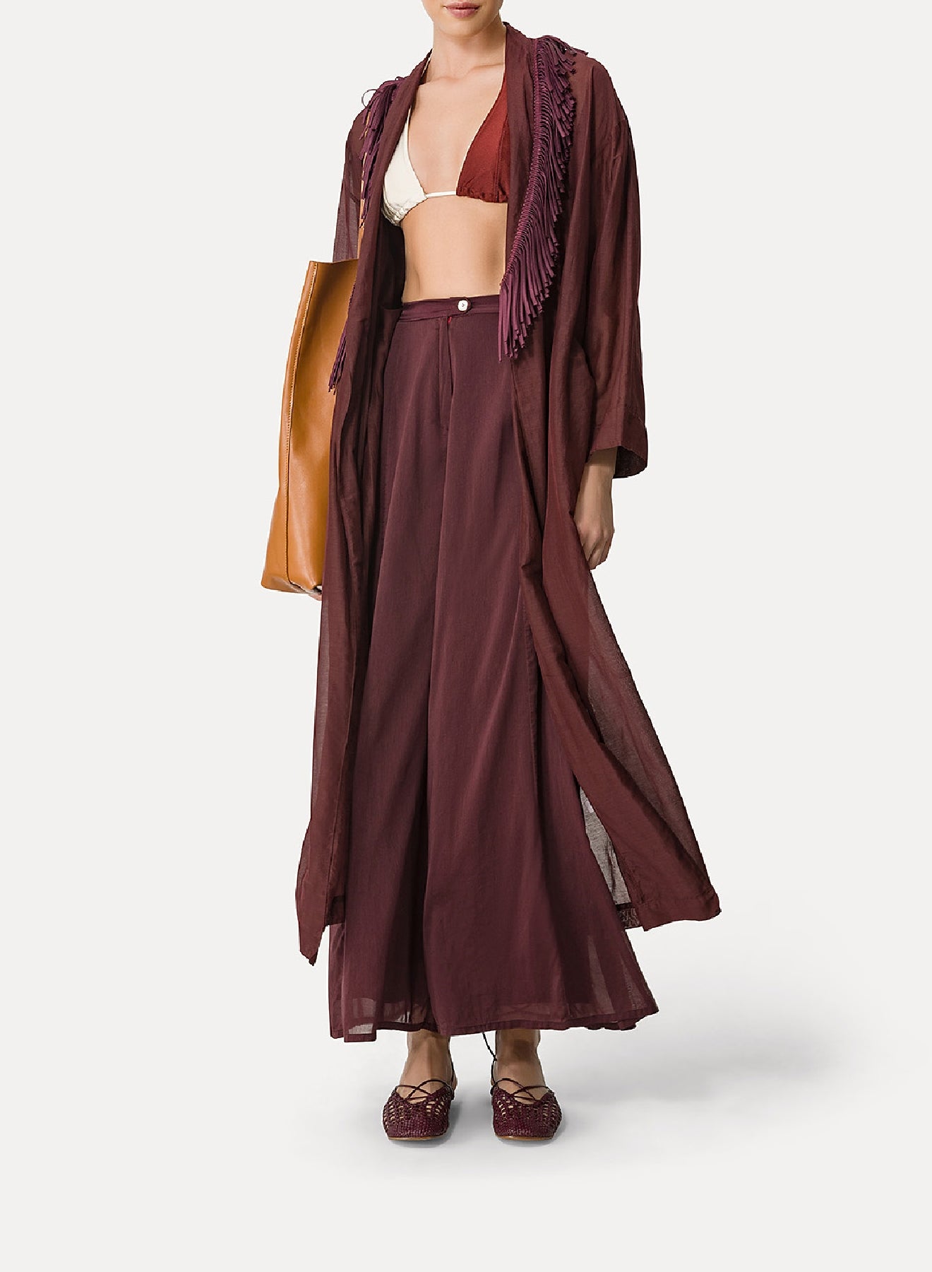 Kimono avec franges - Black Orchid