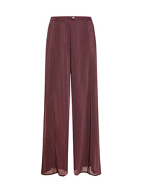 Flared trousers in linen - Black Orchid