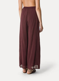 Flared trousers in linen - Black Orchid