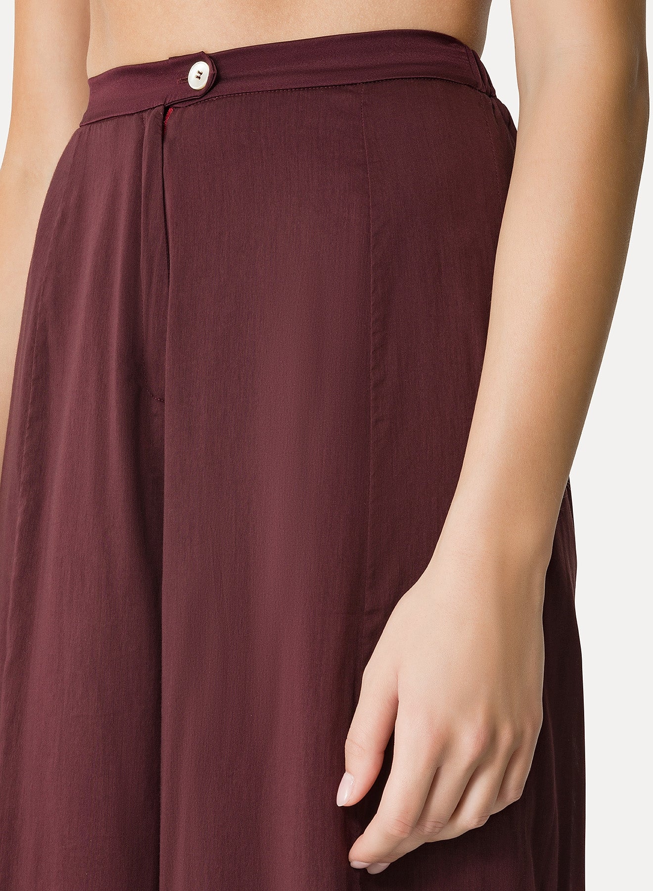 Flared trousers in linen - Black Orchid