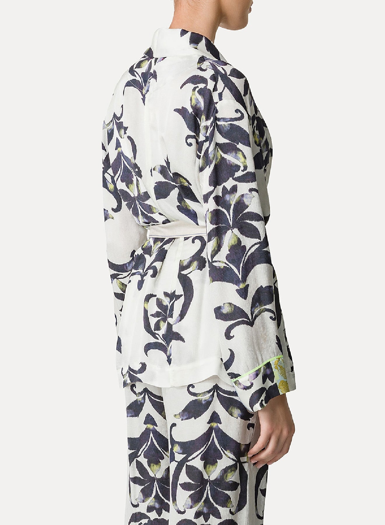 Kimono avec imprimé “The secret lily” en soie - Orchidea