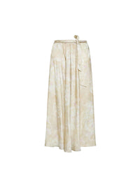 Jupe à imprimé "Secret de lys" en satin - Clorofilla