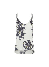 Top imprimé "The secret Lily" en soie - Orchidea