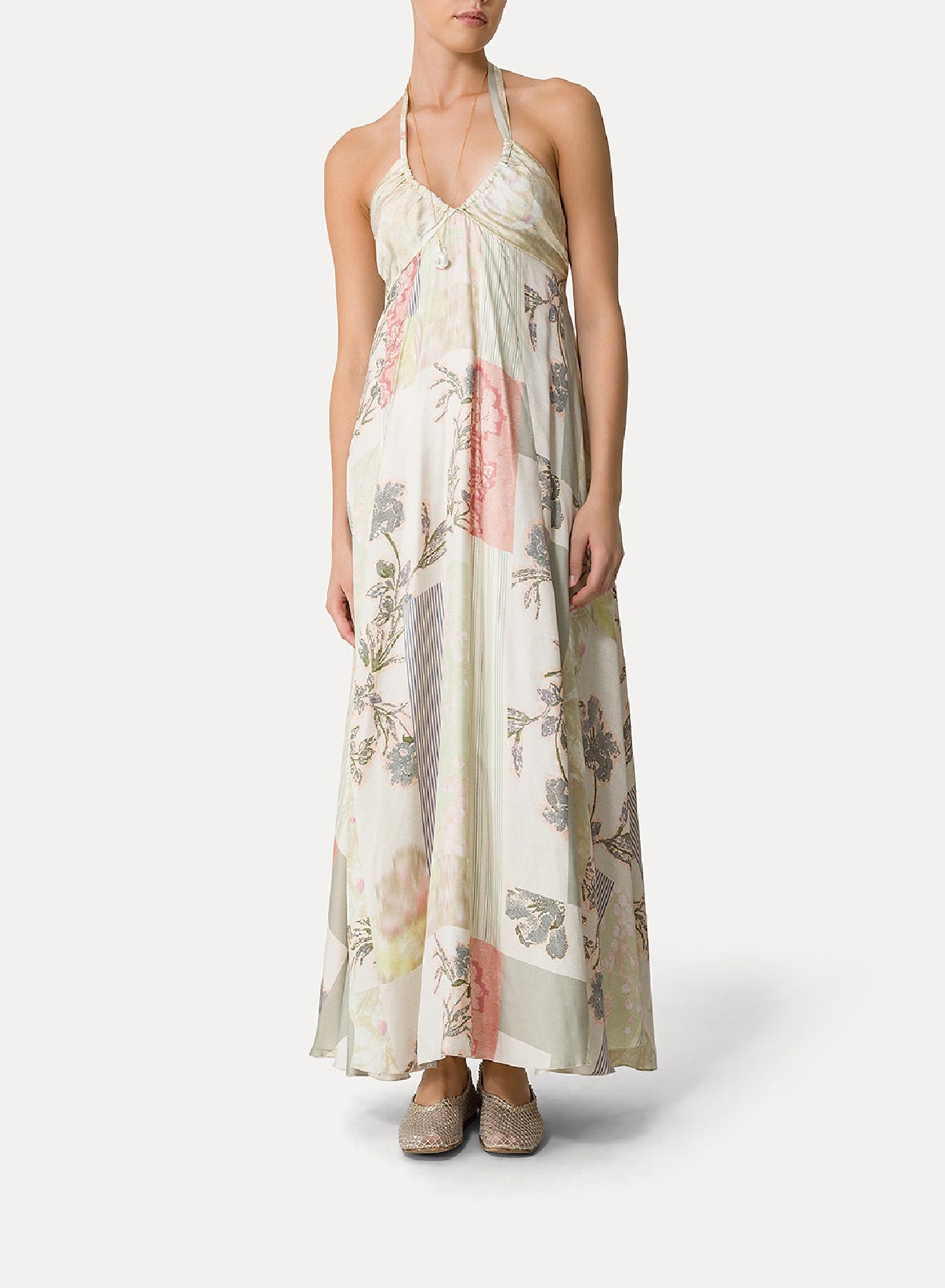 Robe à fines bretelles avec imprimé “The secret garden” - Pesco