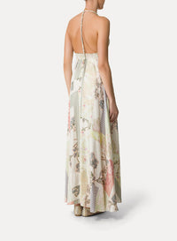 Robe à fines bretelles avec imprimé “The secret garden” - Pesco
