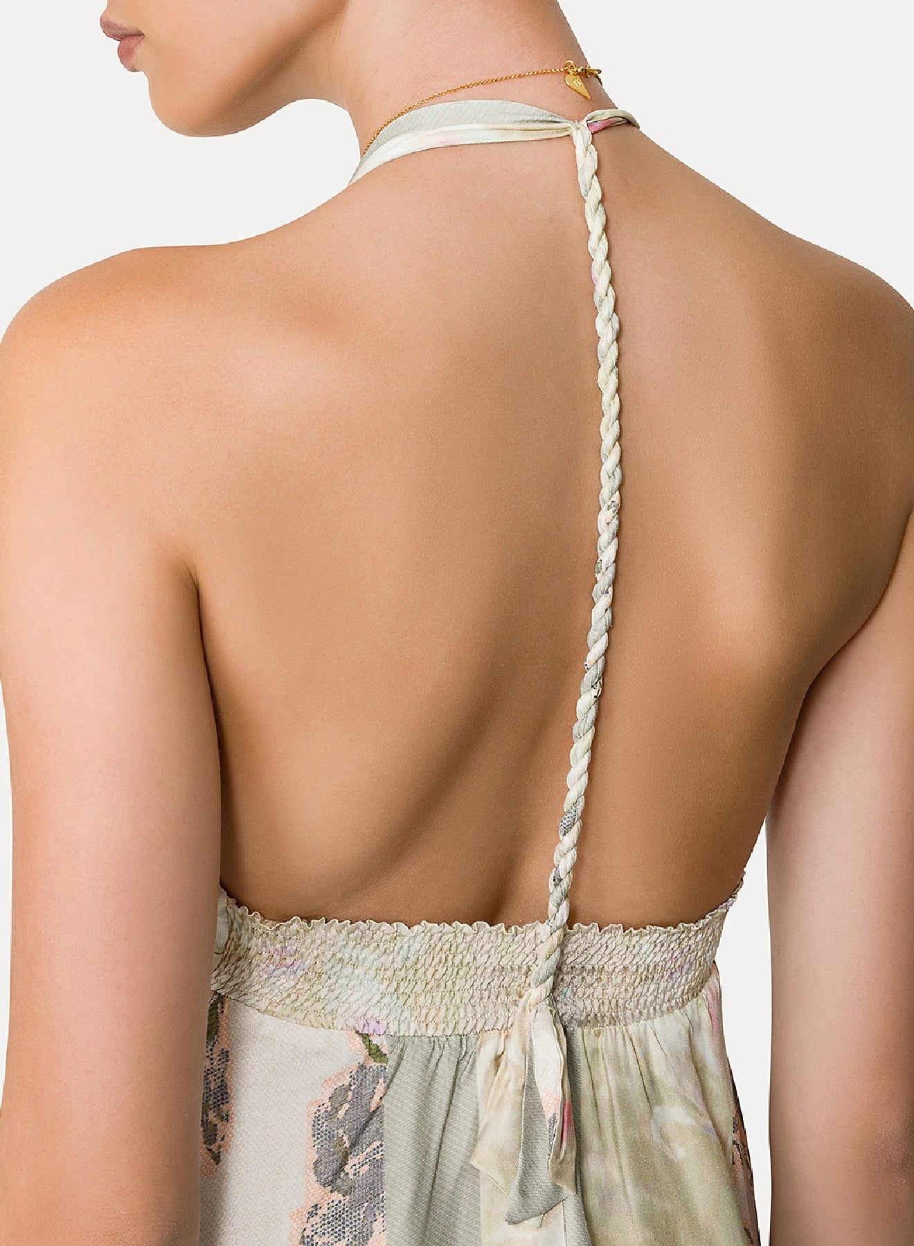 Robe à fines bretelles avec imprimé “The secret garden” - Pesco