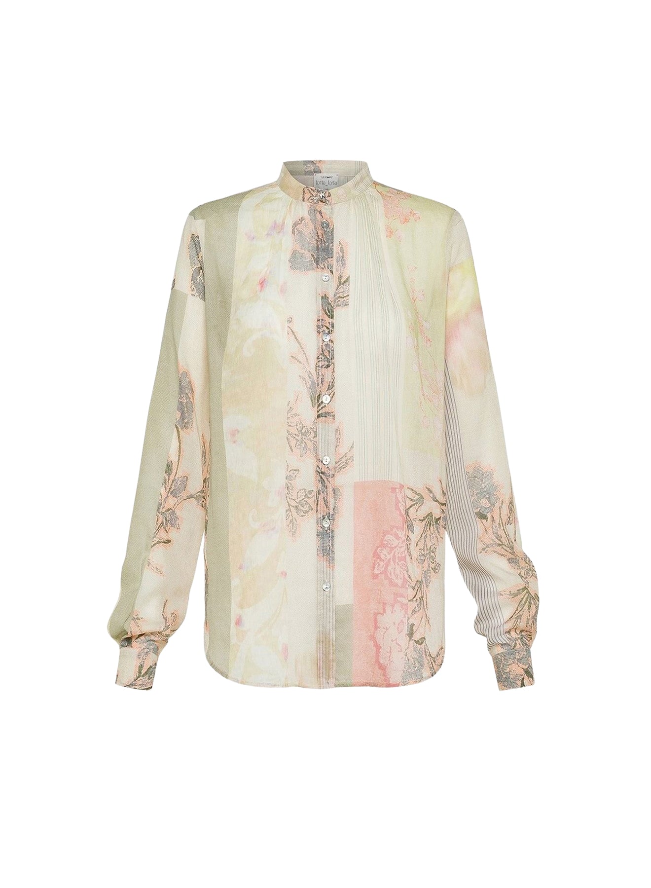 Chemise imprimée "The secret Garden" en soie - Pesco