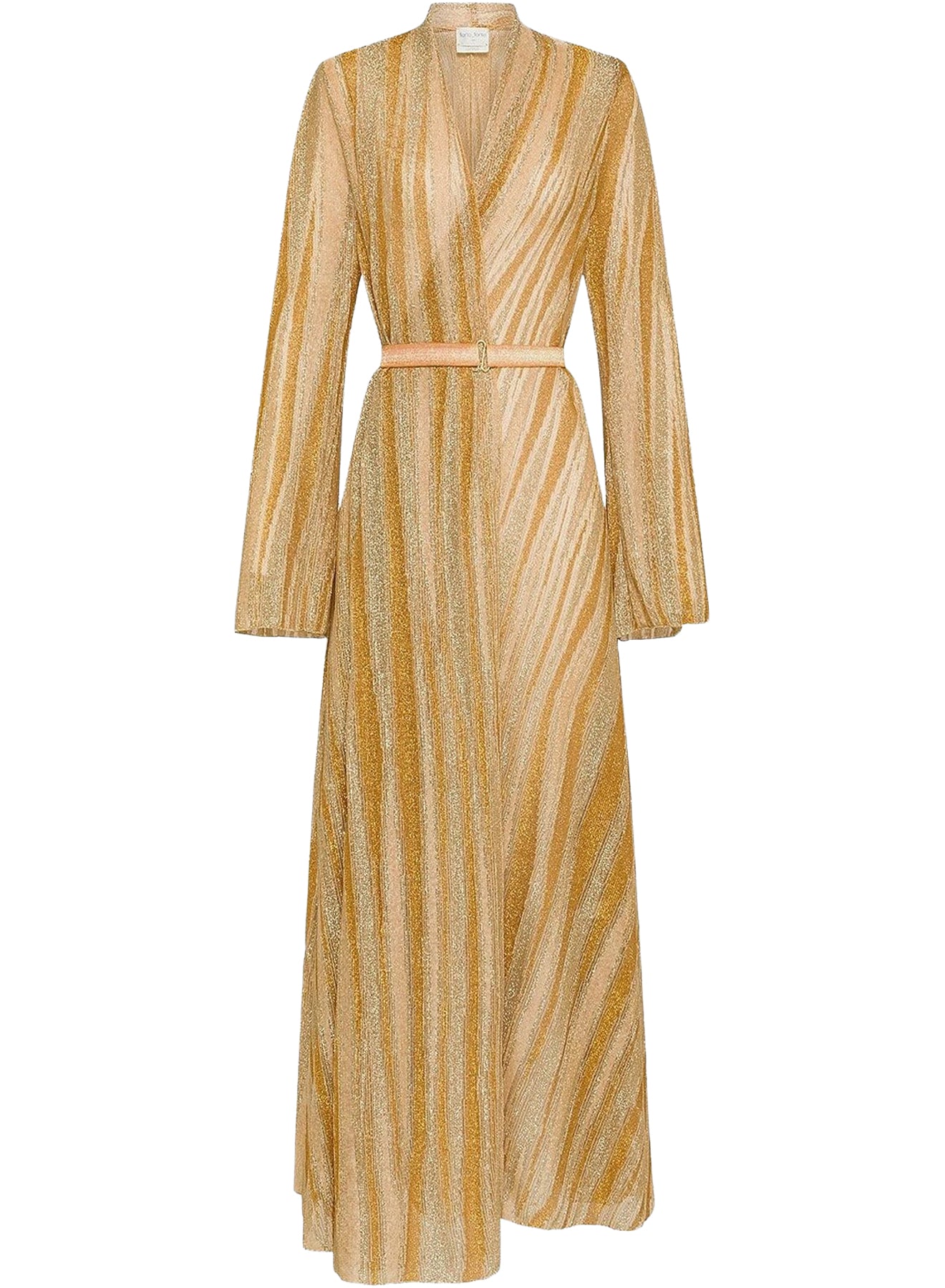 Robe croisée en soie - Gold