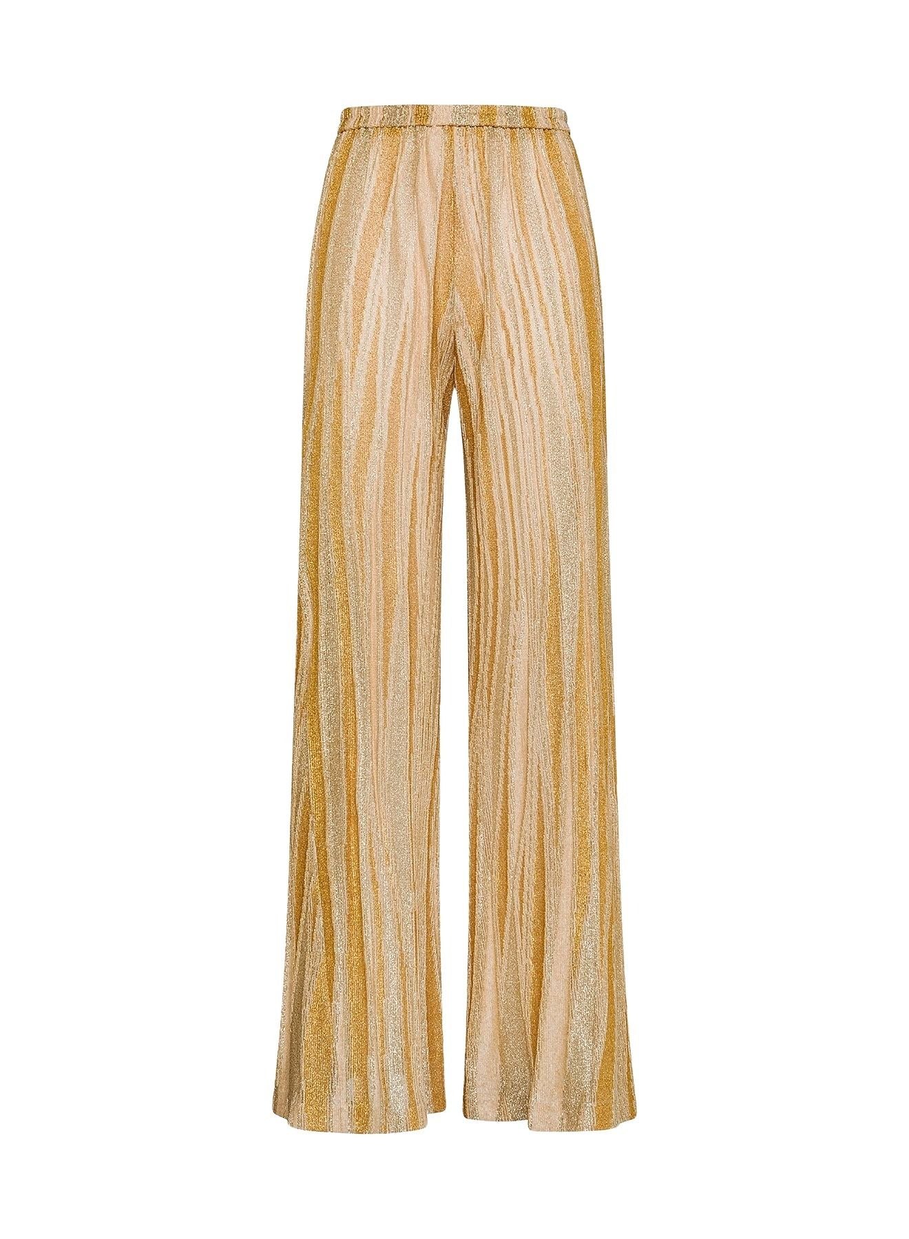 Pantalon évasé en lin - Gold