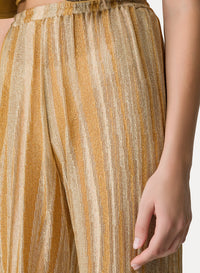 Pantalon évasé en lin - Gold