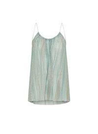 Round neckline top - Acqua
