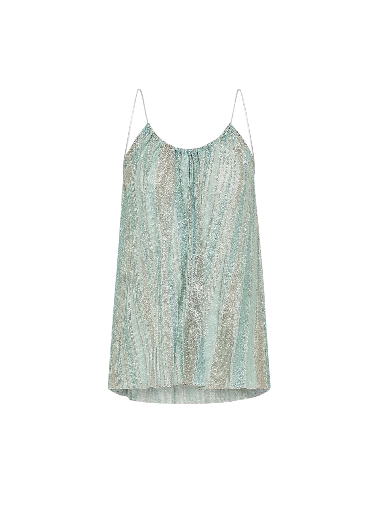 Round neckline top - Acqua