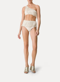 Haut de maillot de bain à une épaule avec franges - Orchidea