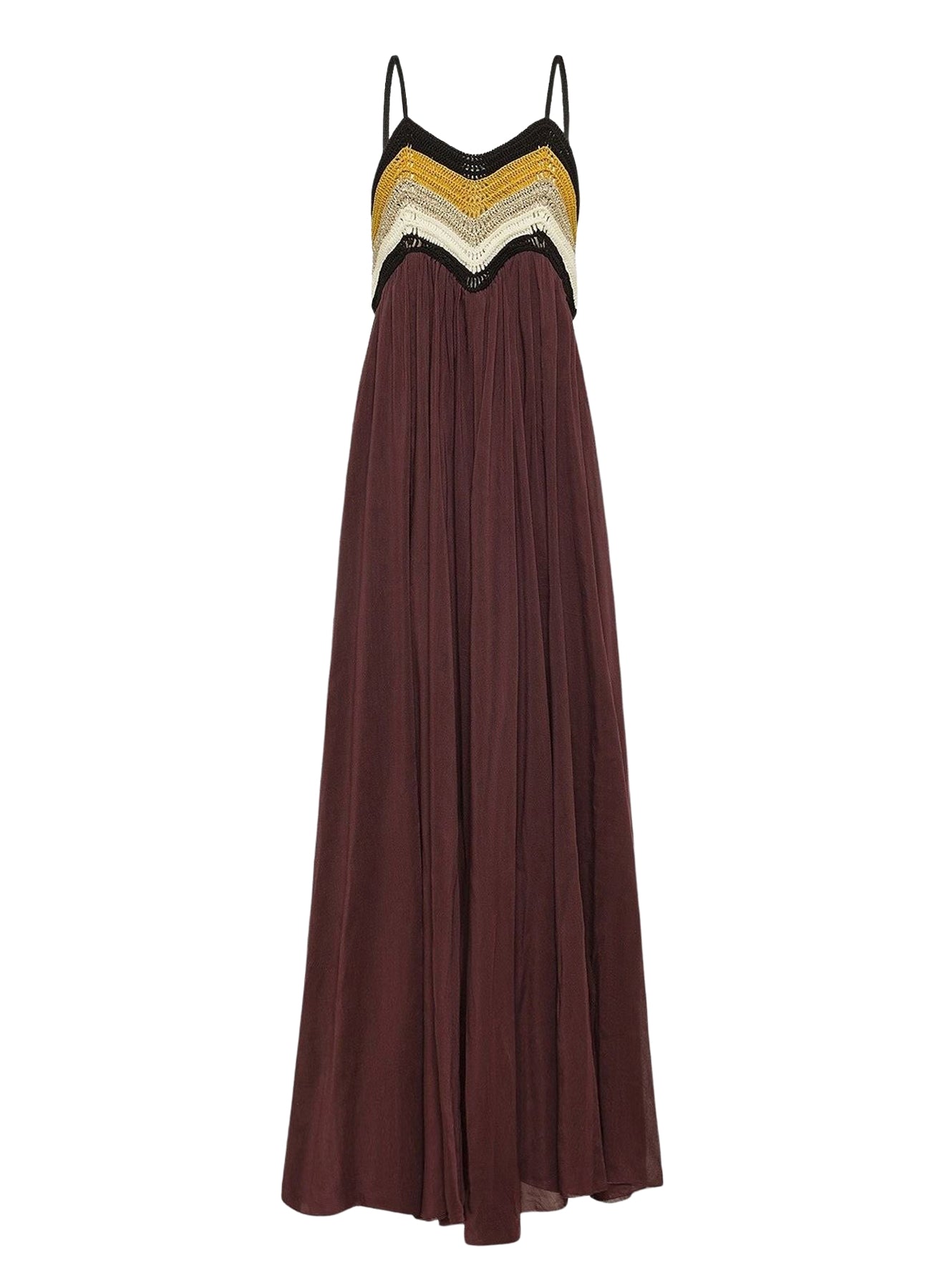 Robe avec corsage au crochet en soie - Bamboo