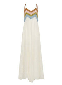 Dress with silk crochet bodice - Garden