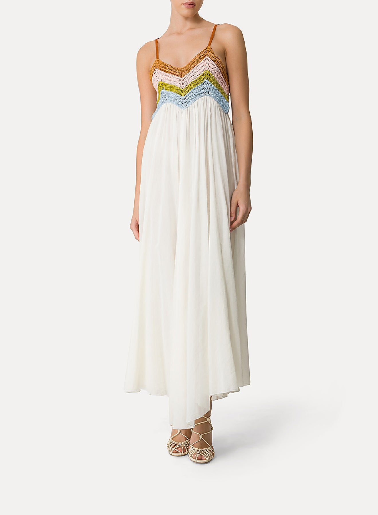 Robe avec corsage au crochet en soie - Bamboo