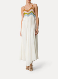 Dress with silk crochet bodice - Garden