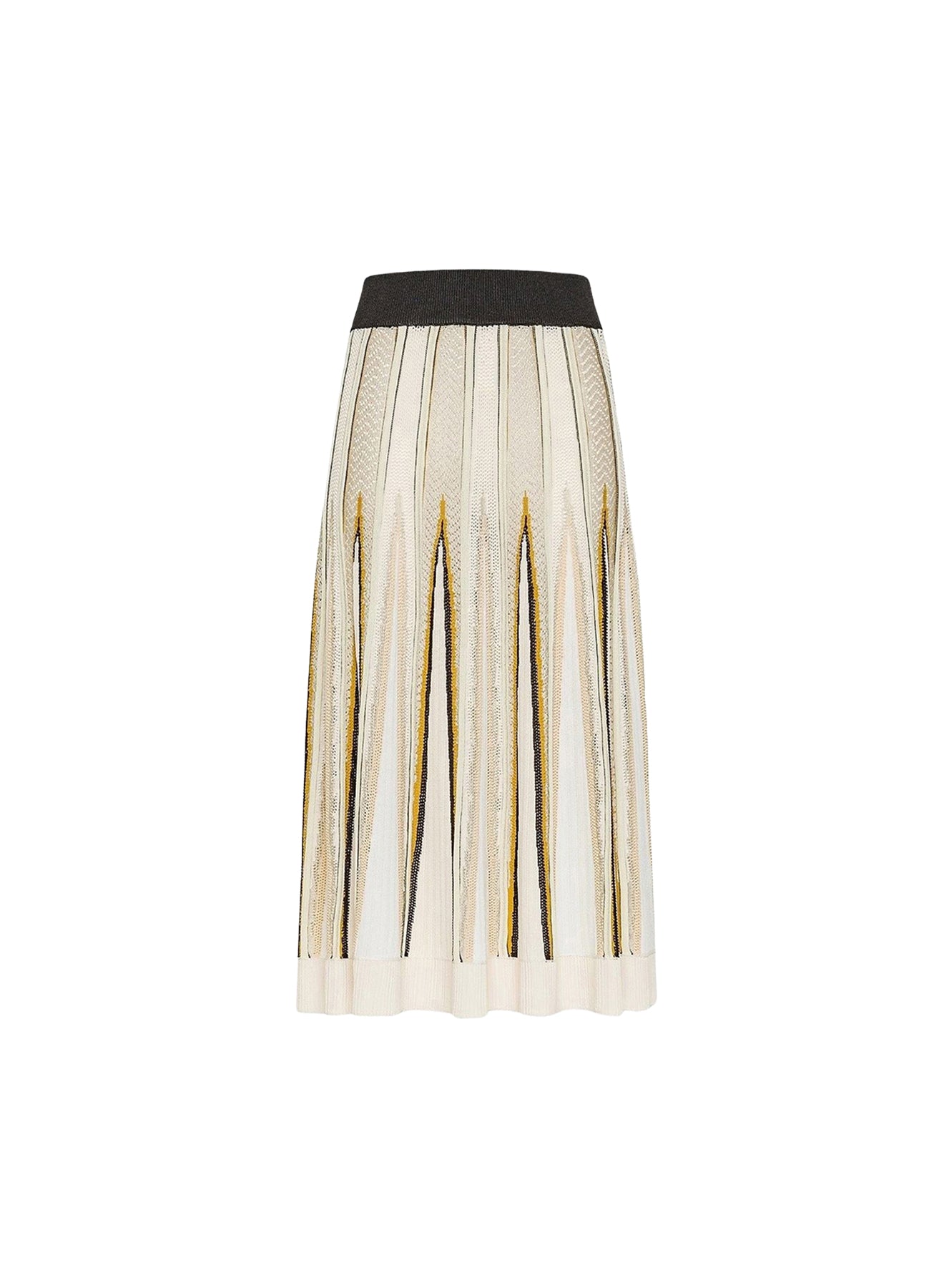 Herringbone skirt with inlay - Bamboo