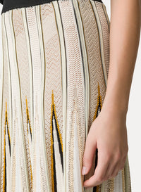 Herringbone skirt with inlay - Bamboo