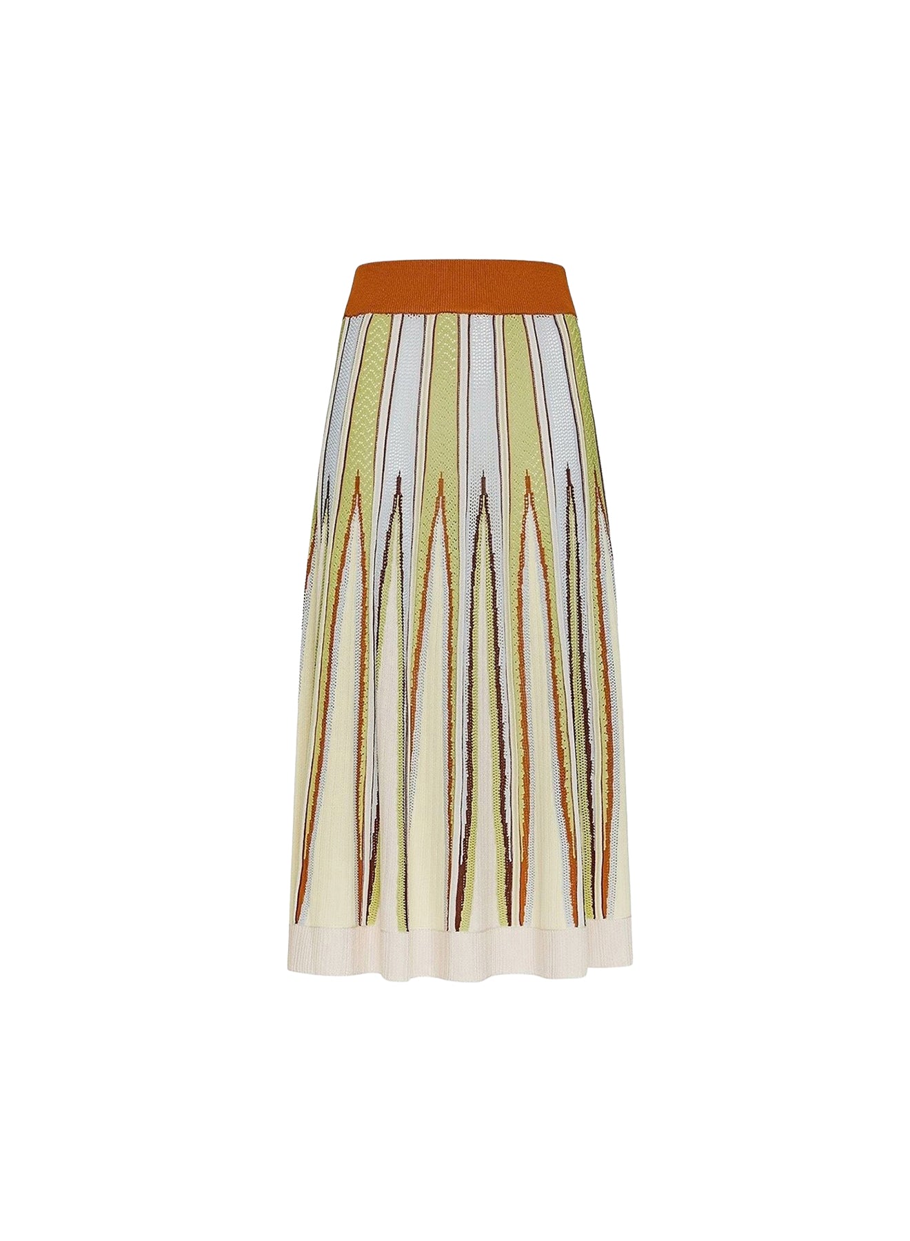 Herringbone skirt with inlay - Garden