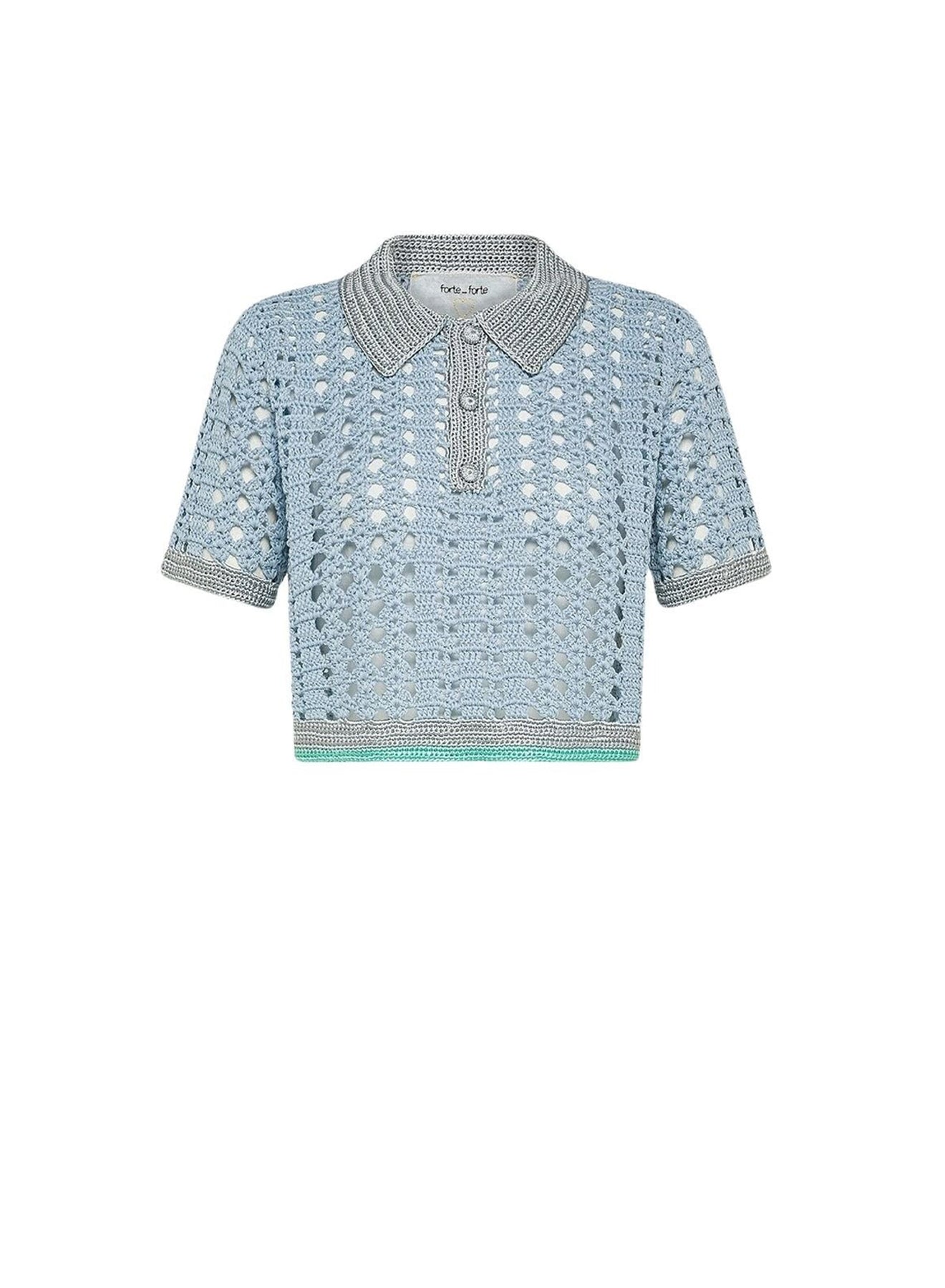 Top style polo court au crochet - Cielo