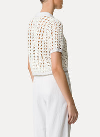 Crochet polo top - Giglio