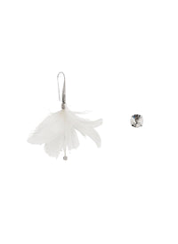 Boucles d'oreilles en plume avec strass - Piuma