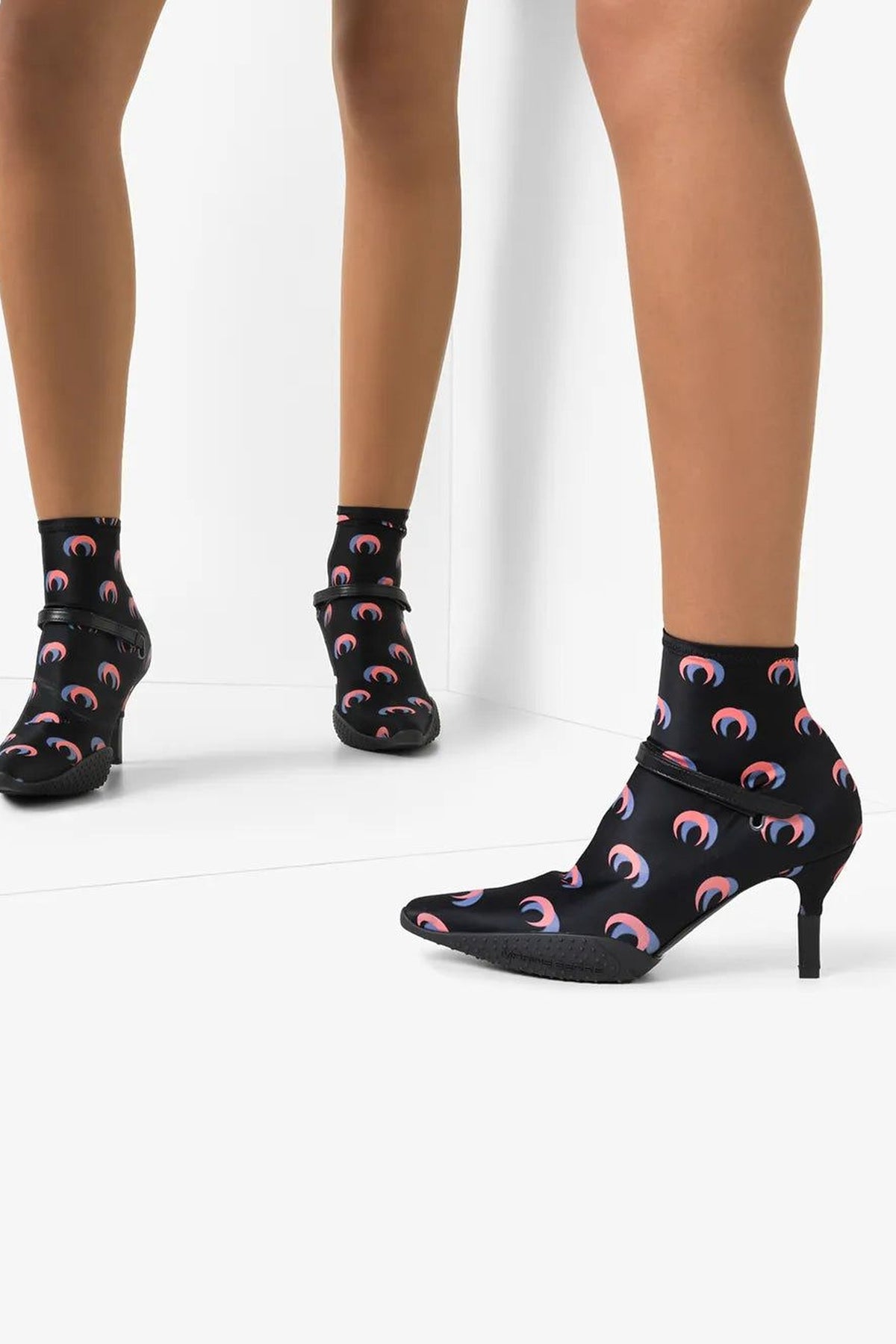 Bottines seconde peau Moon - Moon Black & Pink