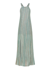 Square neck maxi dress - Acqua