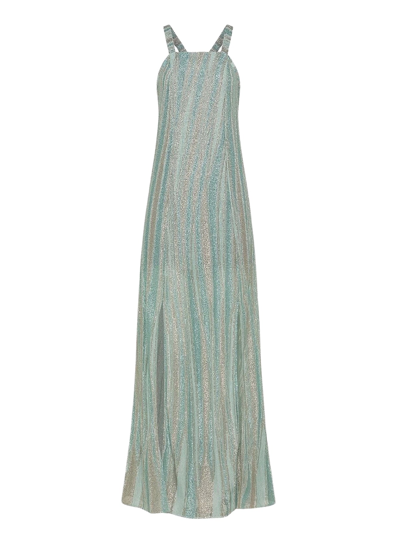 Square neck maxi dress - Acqua