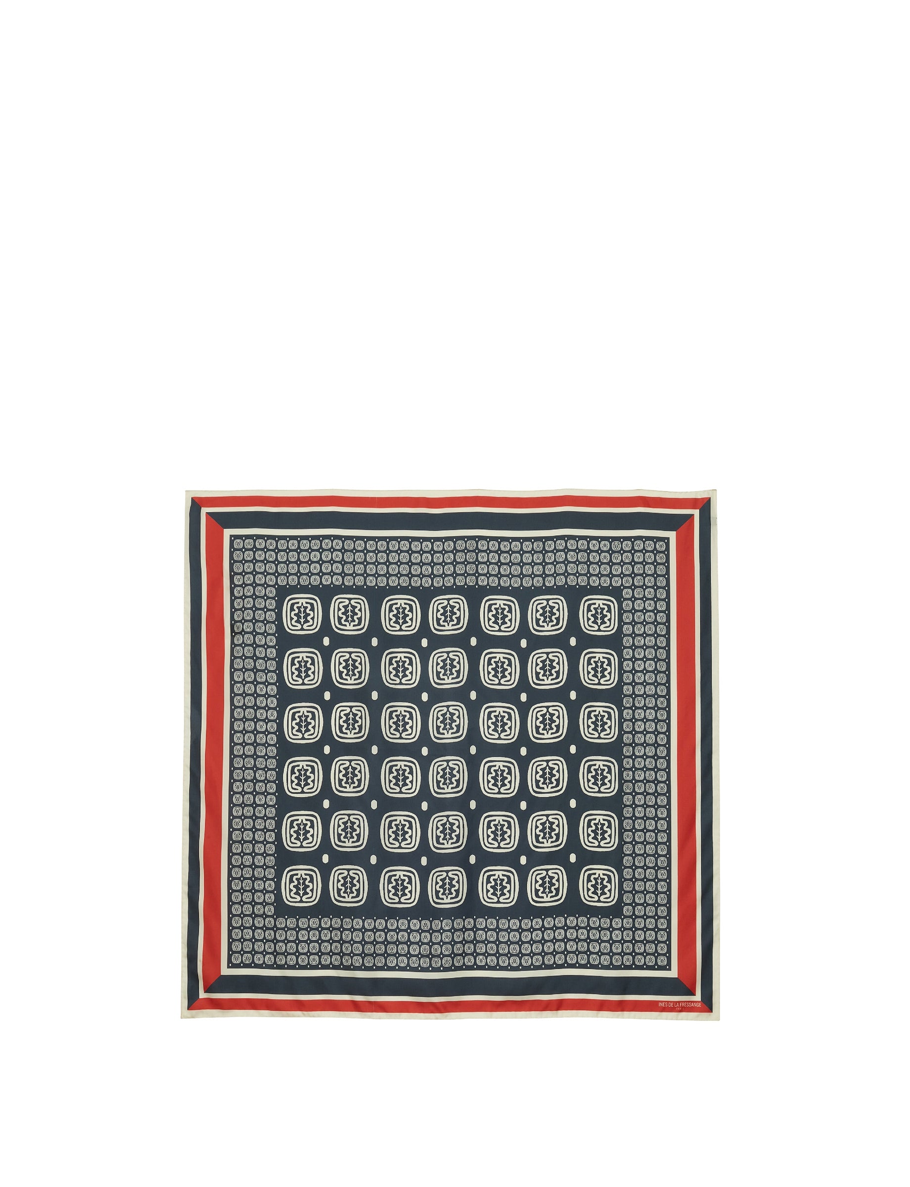 5qty NEW  / Foulard Lewis en soie -  Oak Leaf Red
