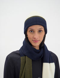 9qty NEW  / Chapeau Pedro en laine -  Navy Khaki Ecru