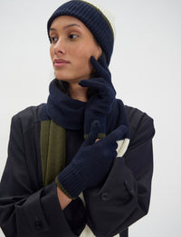 2qty NEW  / Gants Bahia en laine -  Navy Khaki Ecru