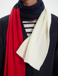 4qty NEW  / Gants Bahia en laine -  Navy Red Ecru