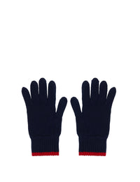 4qty NEW  / Gants Bahia en laine -  Navy Red Ecru