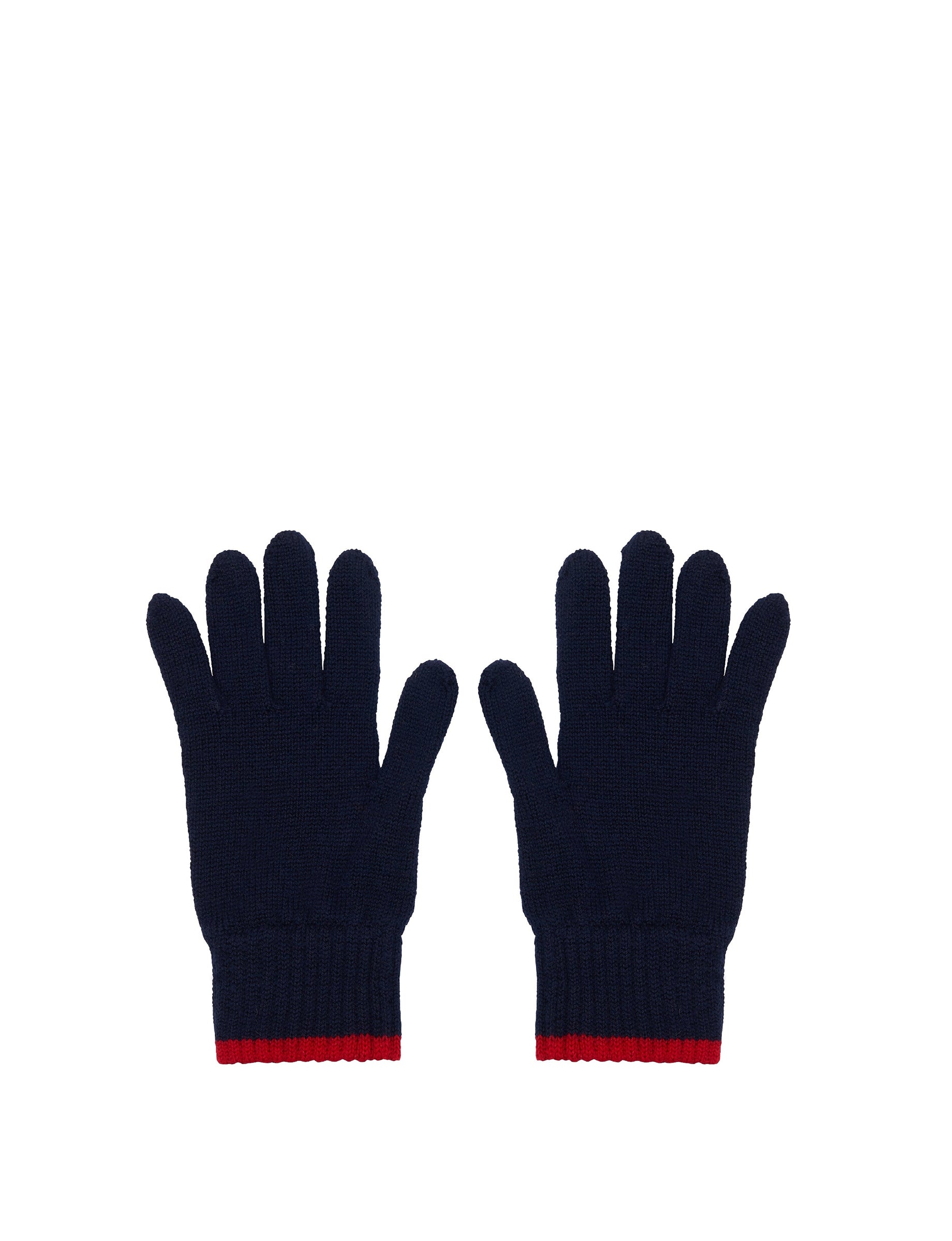 4qty NEW  / Gants Bahia en laine -  Navy Red Ecru