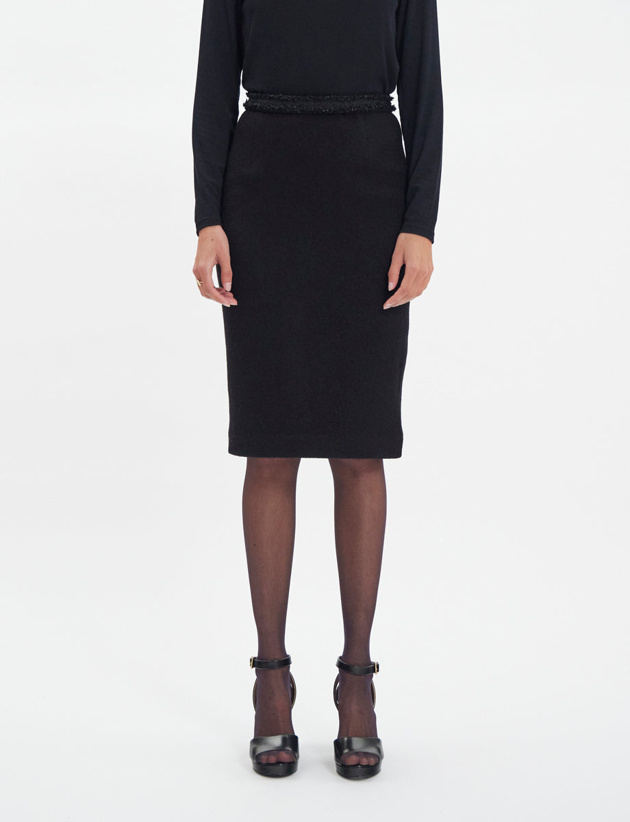 37qty NEW  / Jupe Gabriela en laine -  Black